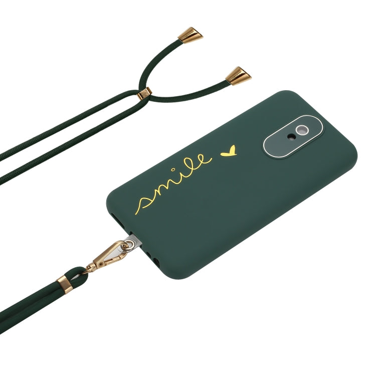 For Xiaomi Redmi 8A Gilding Line TPU Phone Case with Strap