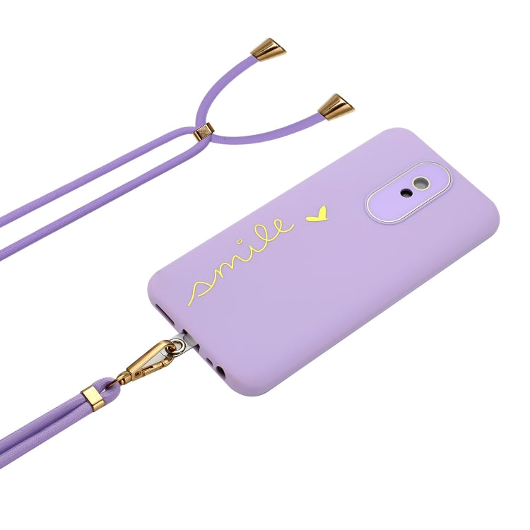 For Xiaomi Redmi 8A Gilding Line TPU Phone Case with Strap