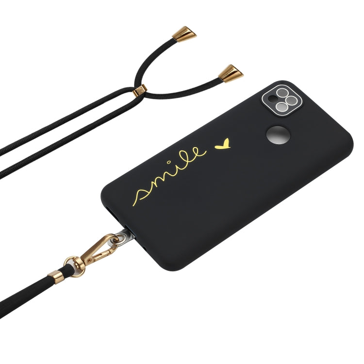 For Xiaomi Redmi 9C NFC / 9 Indian / 9 Activ Gilding Line TPU Phone Case with Strap