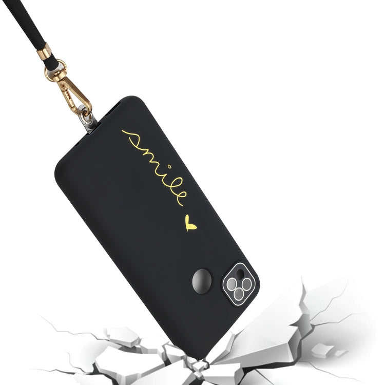 For Xiaomi Redmi 9C NFC / 9 Indian / 9 Activ Gilding Line TPU Phone Case with Strap