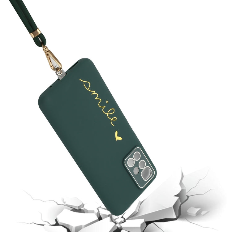 For Xiaomi Redmi 10 / 10 Prime / 10 2022 Gilding Line TPU Phone Case with Strap