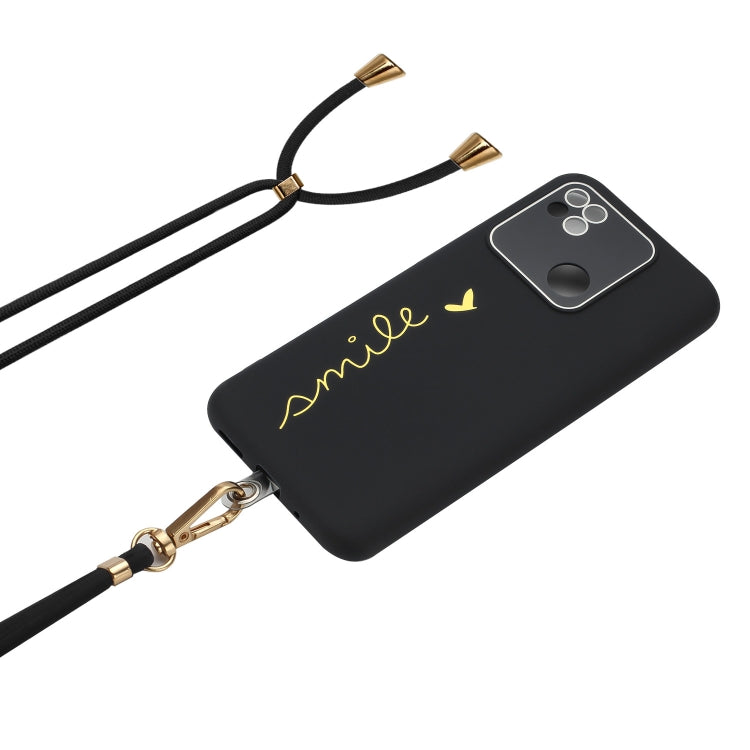 For Xiaomi Redmi 10A Gilding Line TPU Phone Case with Strap