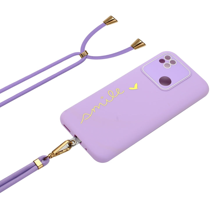 For Xiaomi Redmi 10A Gilding Line TPU Phone Case with Strap