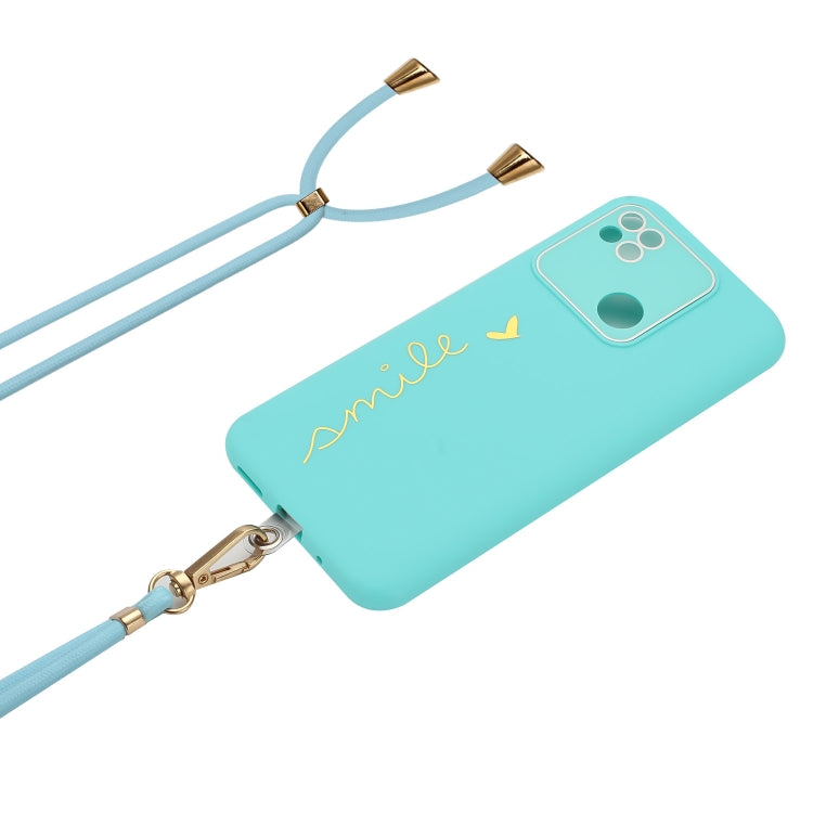 For Xiaomi Redmi 10A Gilding Line TPU Phone Case with Strap