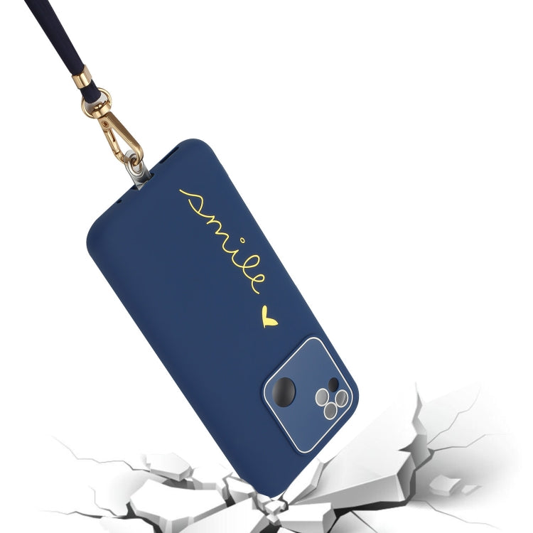 For Xiaomi Redmi 10A Gilding Line TPU Phone Case with Strap