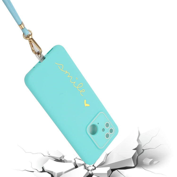 For Xiaomi Redmi 10C Gilding Line TPU Phone Case with Strap