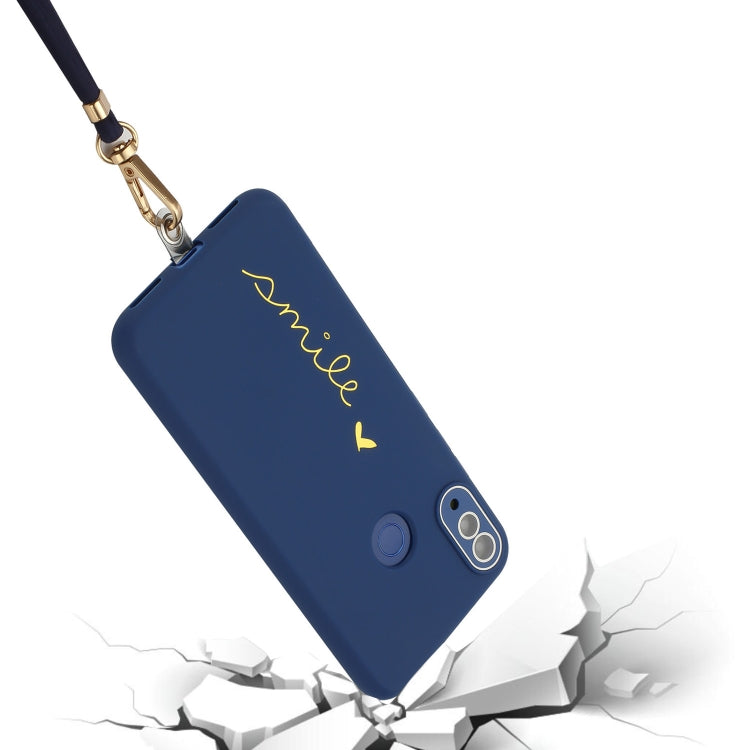 For Xiaomi Redmi Note 7 / 7 Pro / 7S Gilding Line TPU Phone Case with Strap