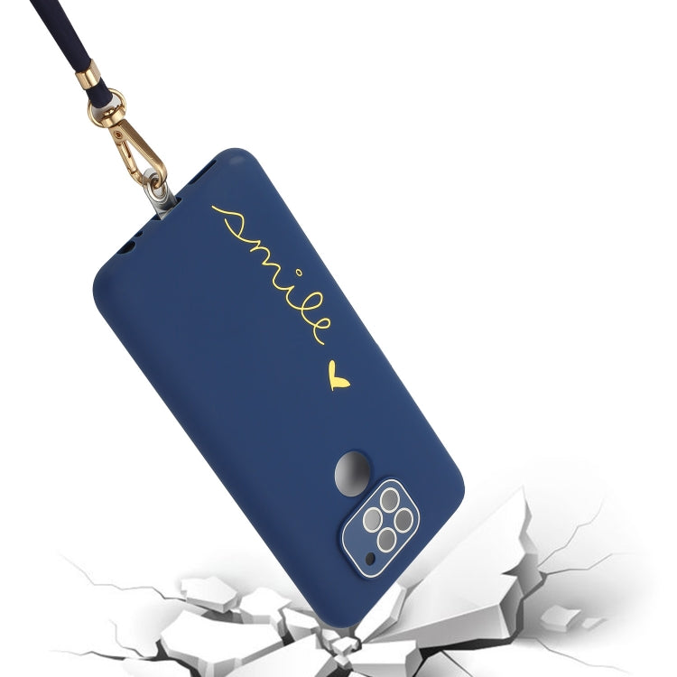 For Xiaomi Redmi Note 9 Global / 10X 4G Gilding Line TPU Phone Case with Strap