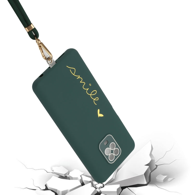 For Xiaomi Redmi Note 9S  / 9 Pro / 9 Pro Max / Poco M2 Pro Gilding Line TPU Phone Case with Strap