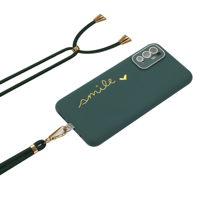 For Xiaomi Redmi Note 10 5G / 10T 5G / Poco M3 Pro / Poco M3 Pro 5G Gilding Line TPU Phone Case with Strap