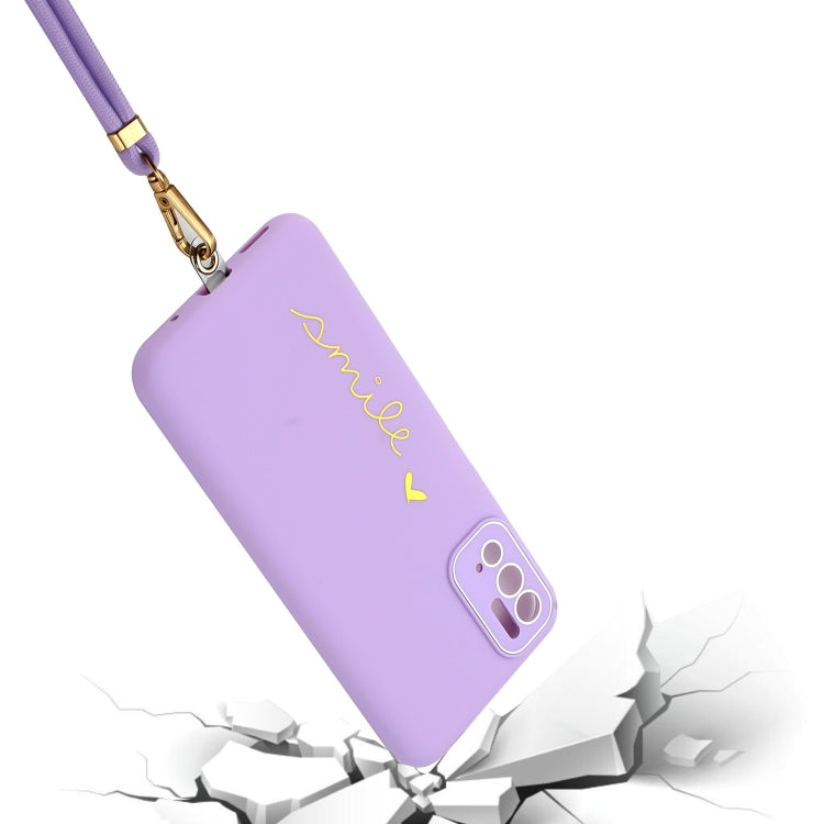 For Xiaomi Redmi Note 10 5G / 10T 5G / Poco M3 Pro / Poco M3 Pro 5G Gilding Line TPU Phone Case with Strap