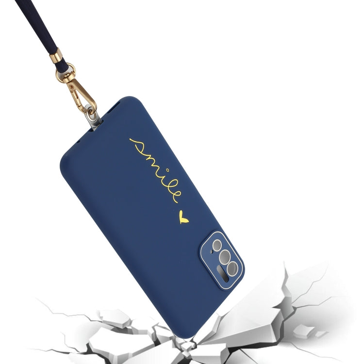 For Xiaomi Redmi Note 10 5G / 10T 5G / Poco M3 Pro / Poco M3 Pro 5G Gilding Line TPU Phone Case with Strap