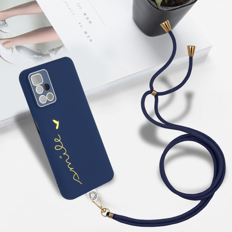 For Xiaomi Redmi Note 11 Pro 4G / 5G Global Gilding Line TPU Phone Case with Strap