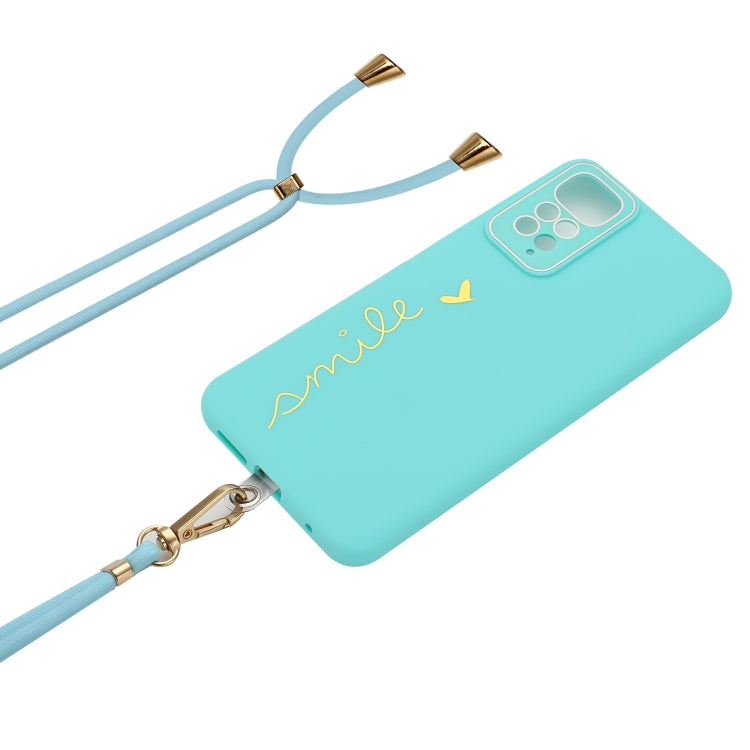 For Xiaomi Redmi Note 11S / Note 11 Global Gilding Line TPU Phone Case with Strap