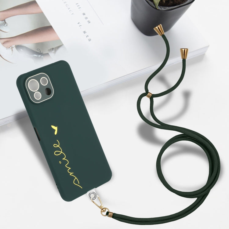 For Xiaomi Mi 11 Lite 5G / 4G Gilding Line TPU Phone Case with Strap