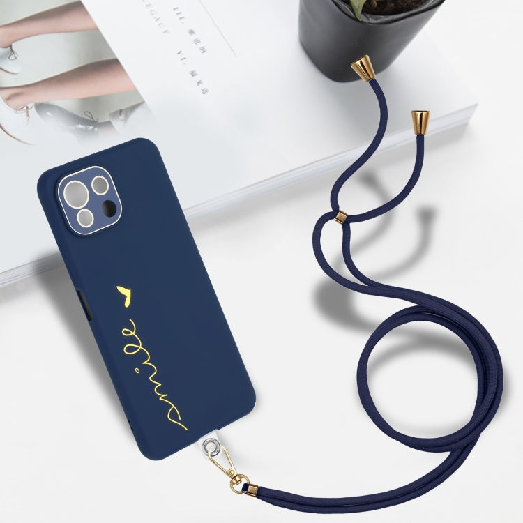 For Xiaomi Mi 11 Lite 5G / 4G Gilding Line TPU Phone Case with Strap