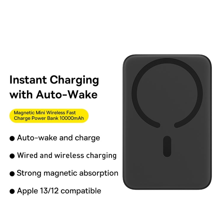 Baseus 10000mAh 20W Magnetic Mini Wireless Fast Charge Power Bank with Cable