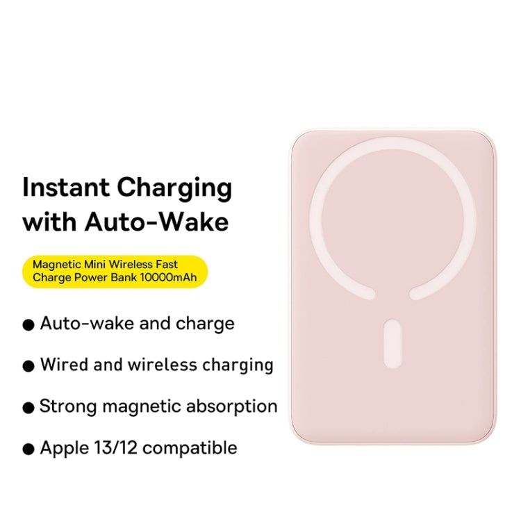 Baseus 10000mAh 20W Magnetic Mini Wireless Fast Charge Power Bank with Cable