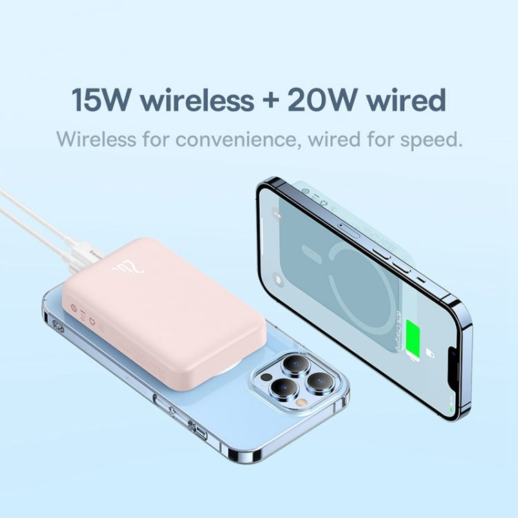Baseus 10000mAh 20W Magnetic Mini Wireless Fast Charge Power Bank with Cable