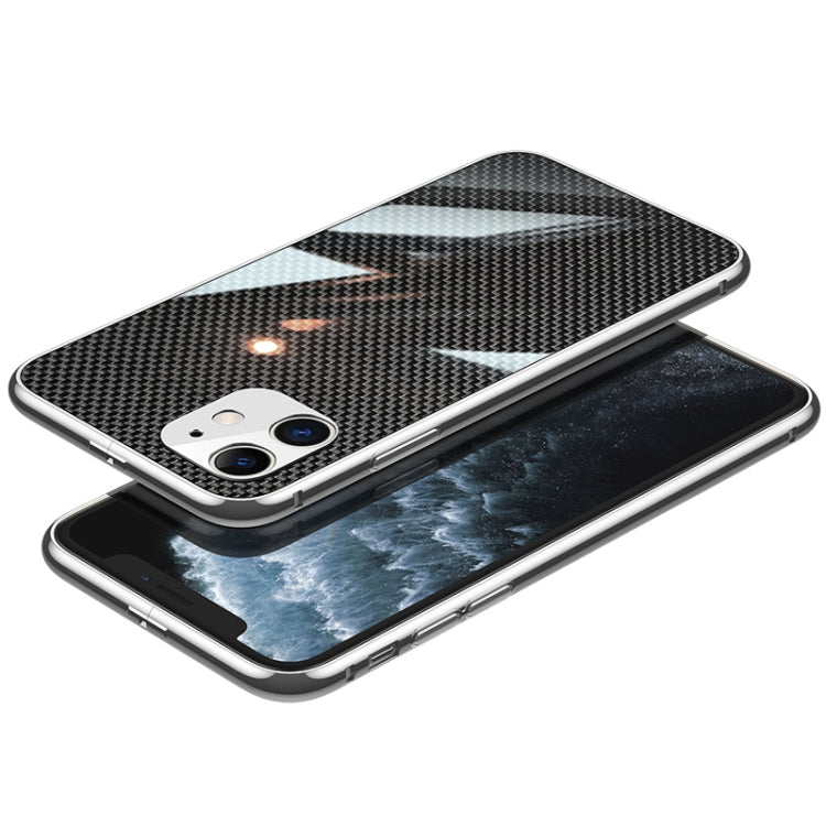 For iPhone 11 Carbon Brazed Stainless Steel Ultra Thin Protective Phone Case