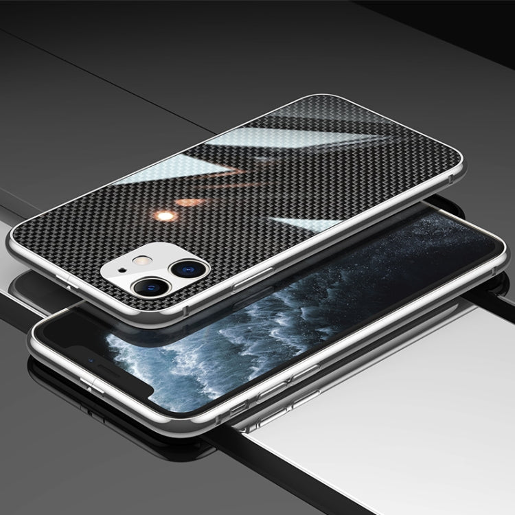 For iPhone 11 Carbon Brazed Stainless Steel Ultra Thin Protective Phone Case