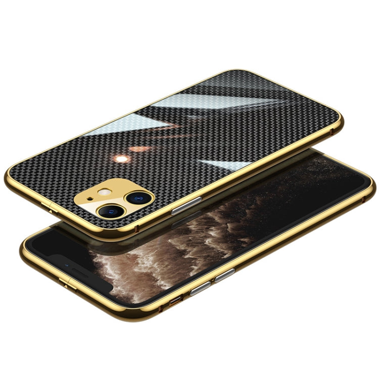 For iPhone 11 Carbon Brazed Stainless Steel Ultra Thin Protective Phone Case