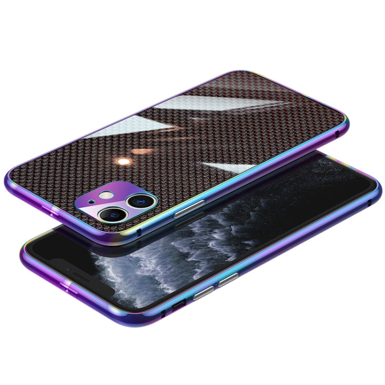 For iPhone 11 Carbon Brazed Stainless Steel Ultra Thin Protective Phone Case