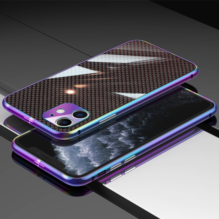 For iPhone 11 Carbon Brazed Stainless Steel Ultra Thin Protective Phone Case