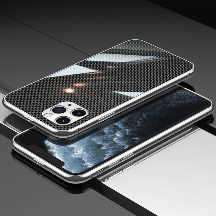 For iPhone 11 Pro Max Carbon Brazed Stainless Steel Ultra Thin Protective Phone Case