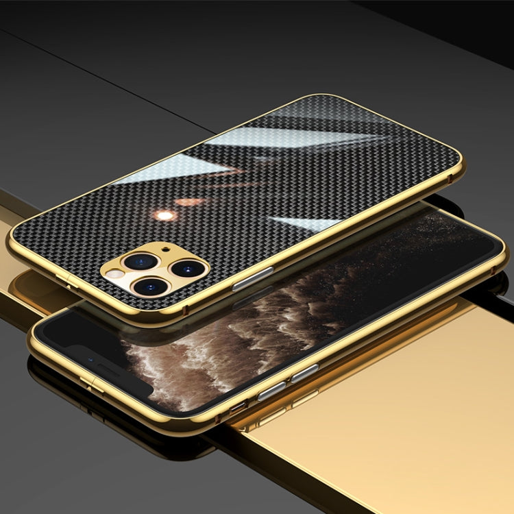 For iPhone 11 Pro Max Carbon Brazed Stainless Steel Ultra Thin Protective Phone Case