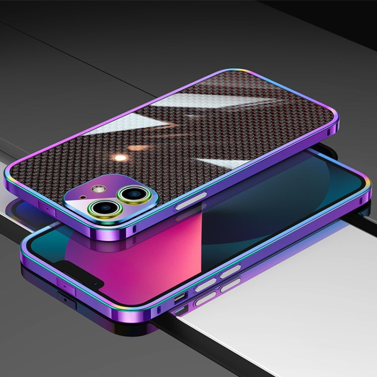 For iPhone 12 Carbon Brazed Stainless Steel Ultra Thin Protective Phone Case