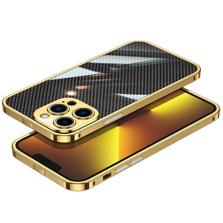 For iPhone 12 Pro Carbon Brazed Stainless Steel Ultra Thin Protective Phone Case