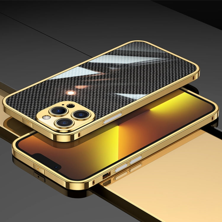 For iPhone 12 Pro Max Carbon Brazed Stainless Steel Ultra Thin Protective Phone Case