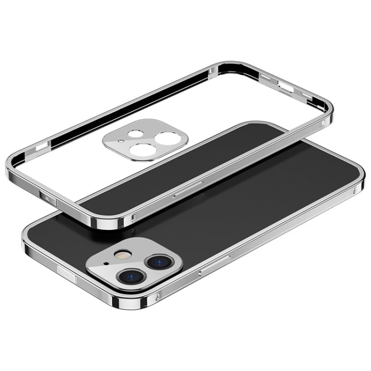 For iPhone 12 Electroplated Glossy Stainless Steel Phone Case