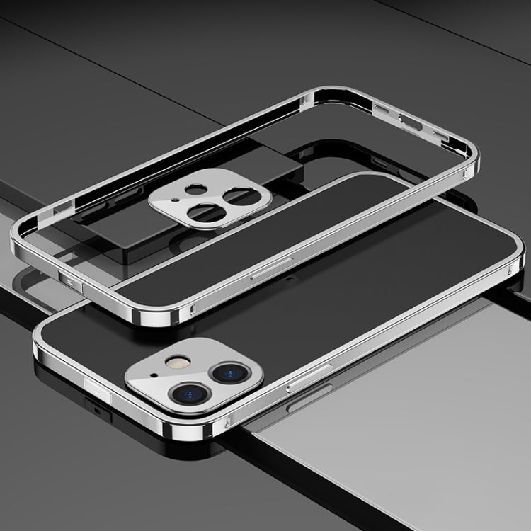 For iPhone 12 Electroplated Glossy Stainless Steel Phone Case