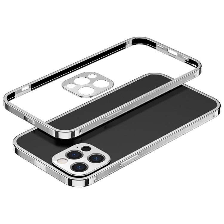 For iPhone 12 Pro Max Electroplated Glossy Stainless Steel Phone Case