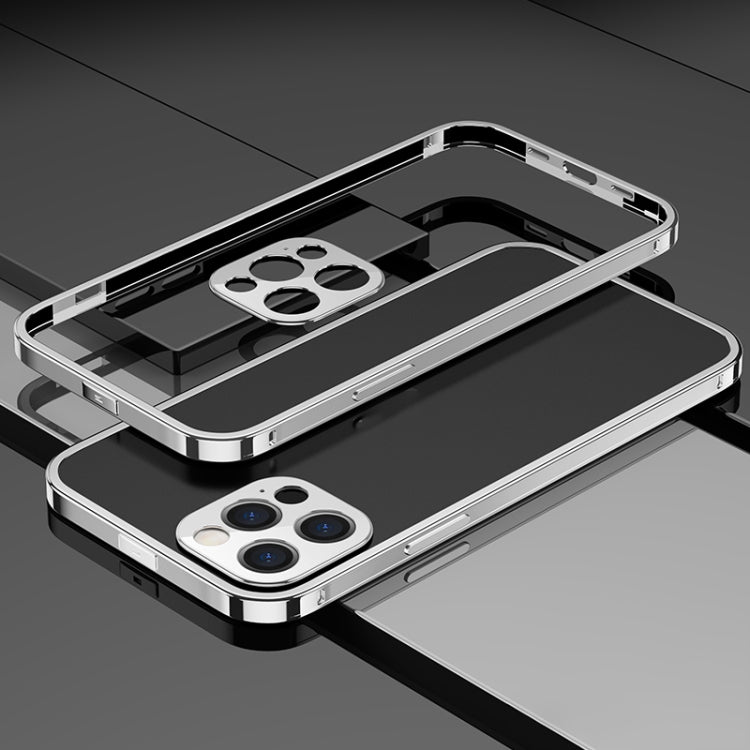 For iPhone 12 Pro Max Electroplated Glossy Stainless Steel Phone Case