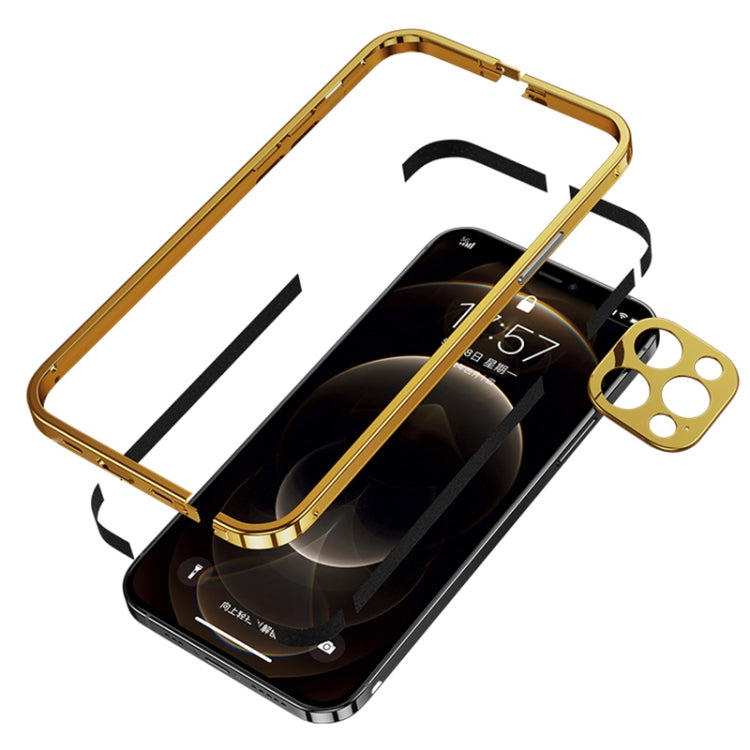 For iPhone 12 Pro Max Electroplated Glossy Stainless Steel Phone Case
