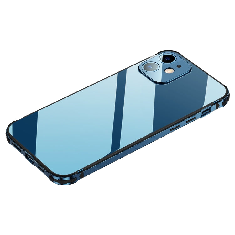 For iPhone 12 mini Stainless Steel+TPU Metal Transparent Phone Case