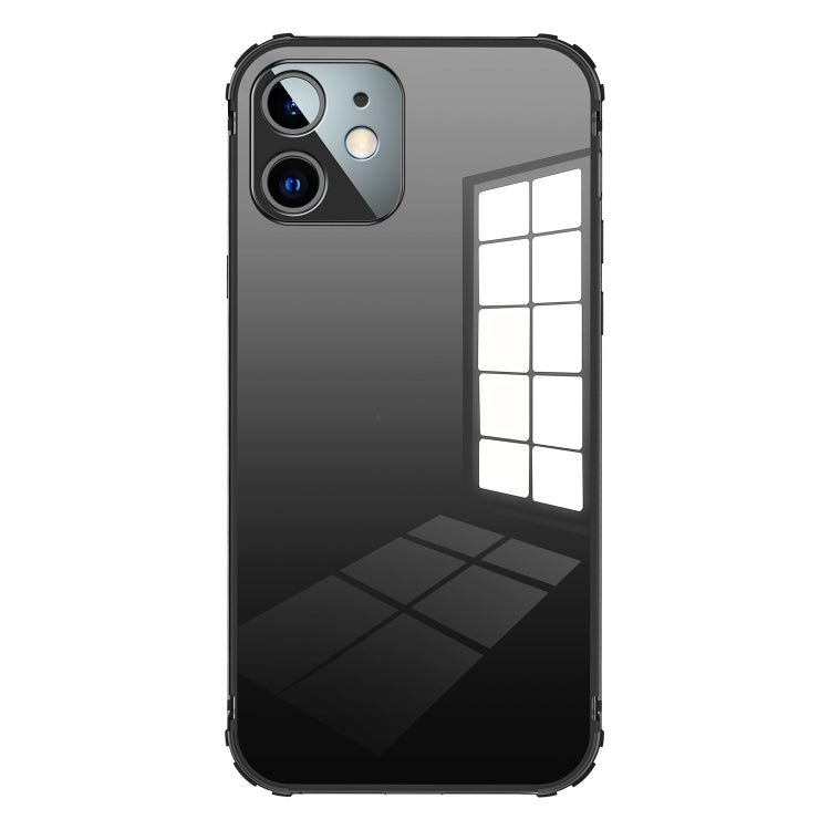 For iPhone 12 mini Stainless Steel+TPU Metal Transparent Phone Case