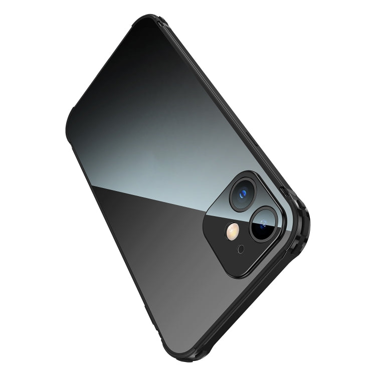 For iPhone 12 mini Stainless Steel+TPU Metal Transparent Phone Case