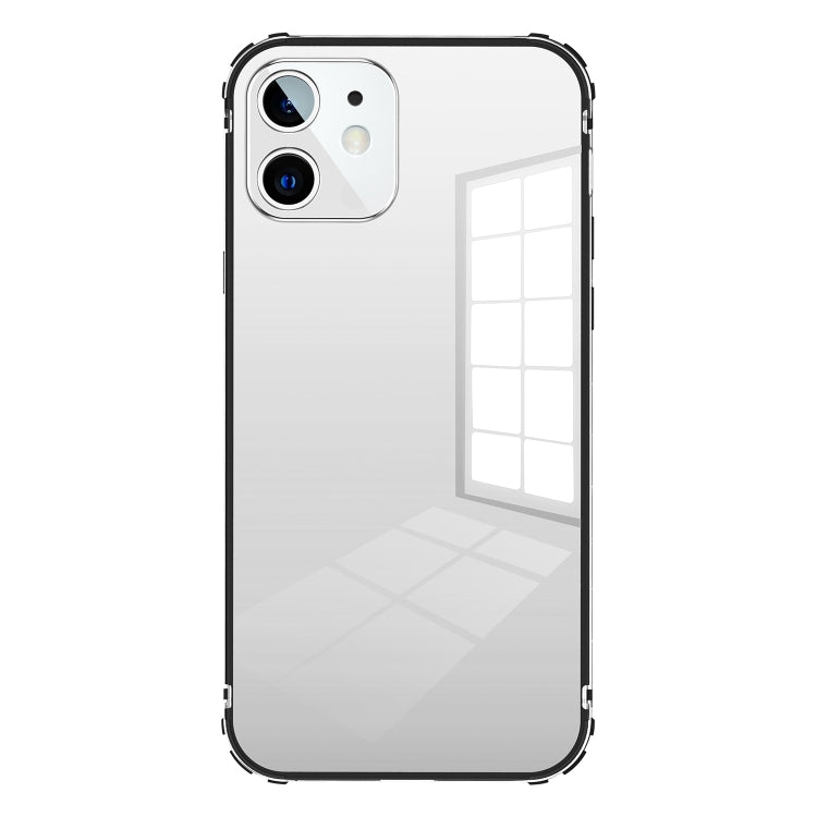 For iPhone 12 mini Stainless Steel+TPU Metal Transparent Phone Case