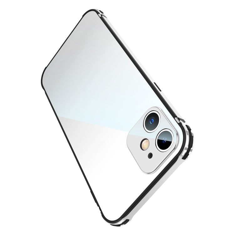 For iPhone 12 mini Stainless Steel+TPU Metal Transparent Phone Case