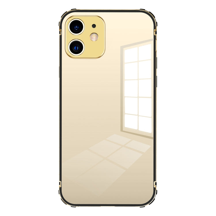 For iPhone 12 mini Stainless Steel+TPU Metal Transparent Phone Case