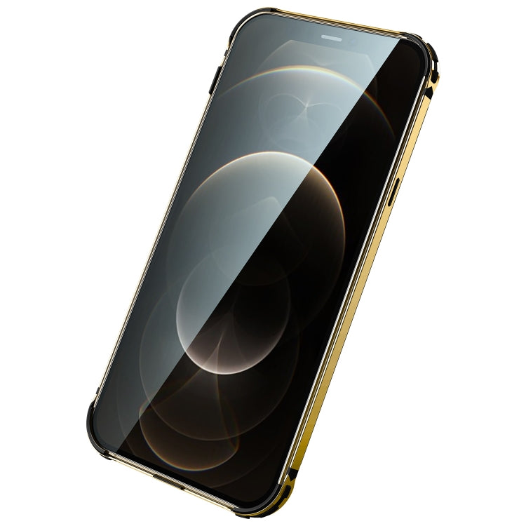 For iPhone 12 mini Stainless Steel+TPU Metal Transparent Phone Case
