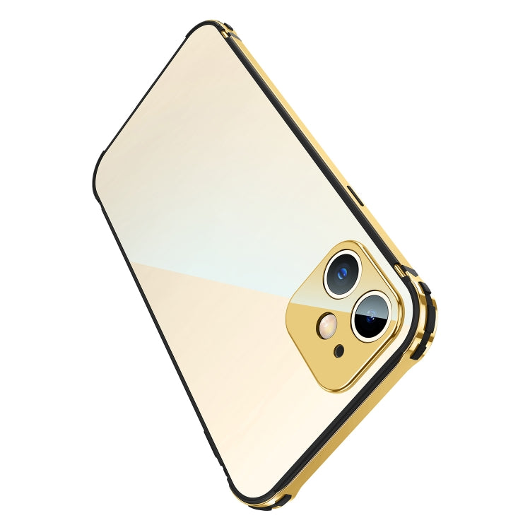 For iPhone 12 mini Stainless Steel+TPU Metal Transparent Phone Case