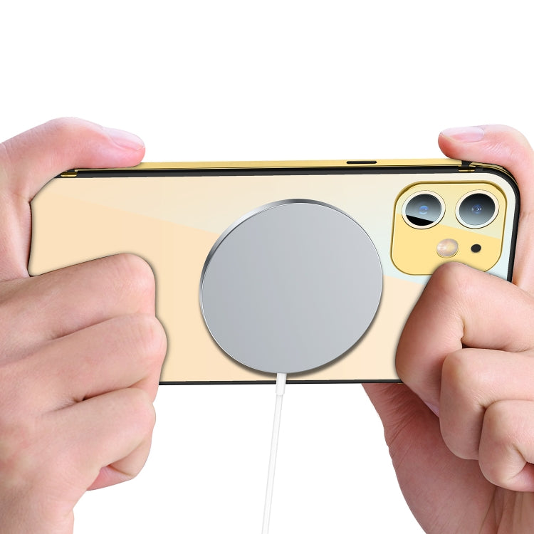 For iPhone 12 mini Stainless Steel+TPU Metal Transparent Phone Case