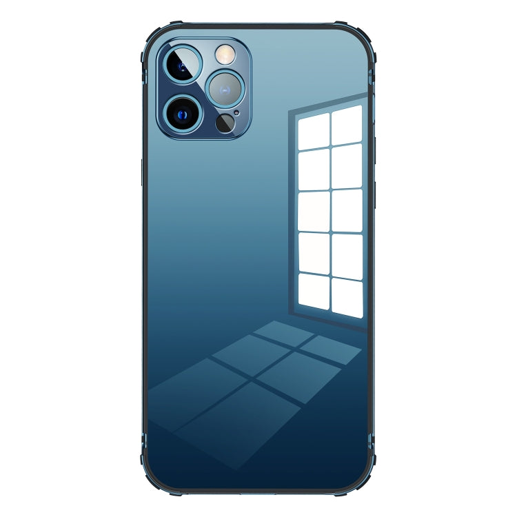 For iPhone 12 Pro Stainless Steel+TPU Metal Transparent Phone Case