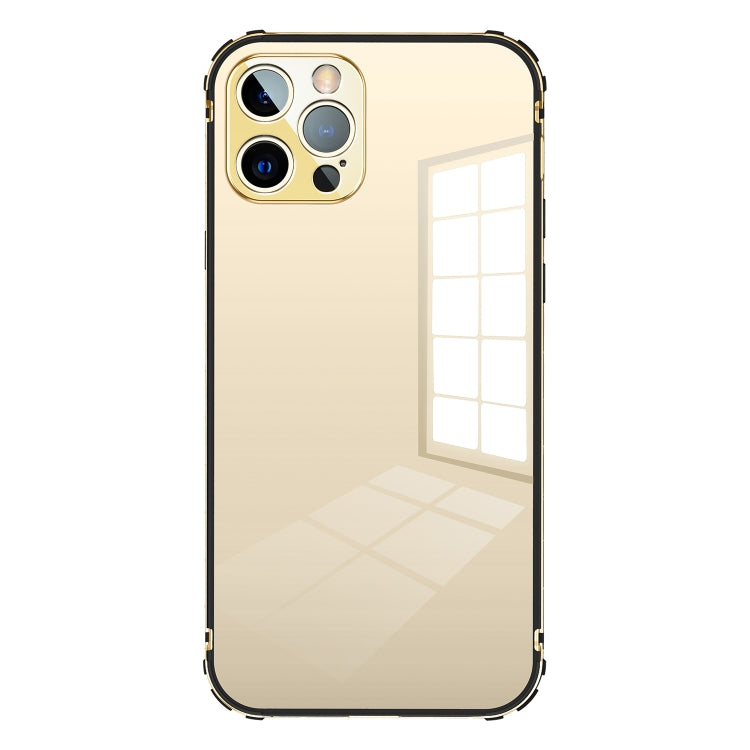 For iPhone 12 Pro Stainless Steel+TPU Metal Transparent Phone Case