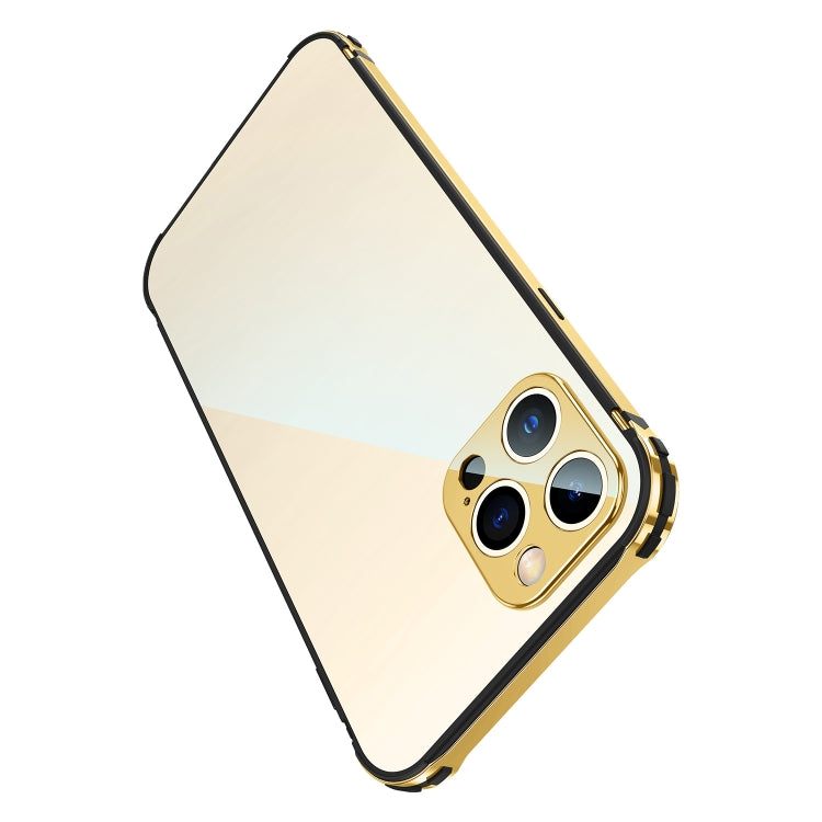 For iPhone 12 Pro Stainless Steel+TPU Metal Transparent Phone Case
